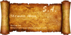 Strauss Absa névjegykártya
